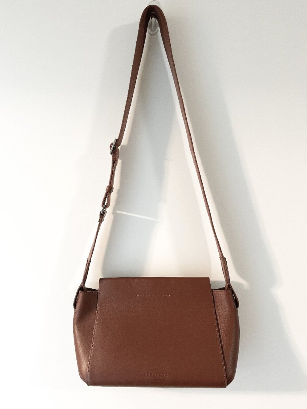 Everlane The Form Mini Bag Crossbody Cognac Brown